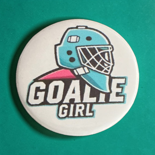 Goalie Girl Hockey Button